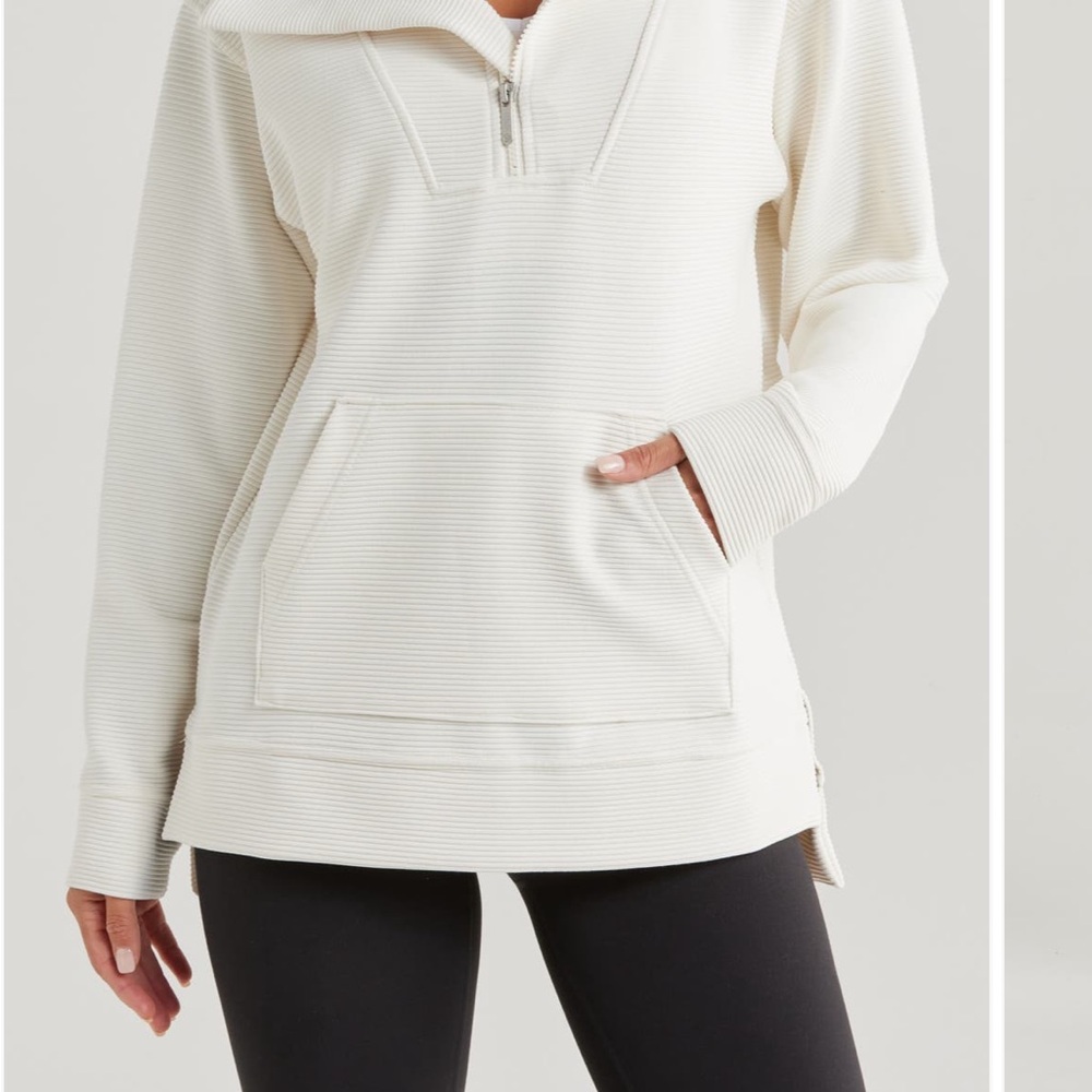 Zella White Long Sleeve Boxy Sweatshirt